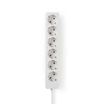 Nedis ESOC630F1WT 6 aljzatos elosztó, 3 m, 3680 W, 16 A, fehér NEDIS
