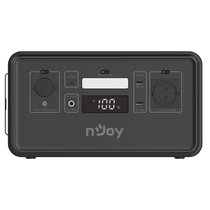 NJOY Hordozható Akkumulátor, Power Base 300, 296Wh, 2xUSB + 1xUSB-C + 1xSchuko + 1xDC port + 1xCar port, Fekete nJoy