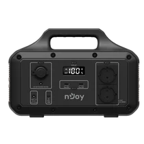 NJOY Hordozható Akkumulátor, Power Base 600, 511Wh, 2xUSB + 1xUSB-C + 2xSchuko + 1xDC port + 1xCar port, Fekete nJoy