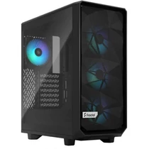 FRACTAL DESIGN Ház Midi ATX Meshify 2 Compact RGB TG Light Tint Tápegység nélkül, Fekete Üvegfalú FRACTAL DESIGN