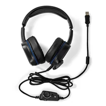 Nedis GHST410BK USB gamer headset, 7.1 térhatás, LED világítás, 2,1m kábel NEDIS