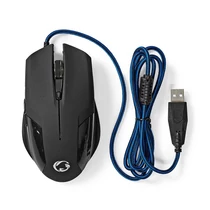 Nedis GMWD110BK gamer egér, 1200 / 2400 / 4800 / 7200 dpi | Állítható DPI | Gombok száma: 6 | Programozható gombok NEDIS