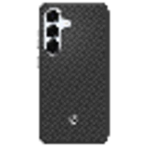 Samsung s25+ enzo aramid spigen, black silver