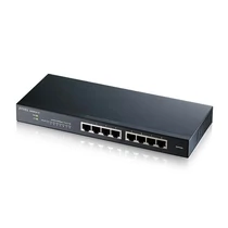 ZYXEL Switch 8x1000Mbps, Fémházas, Menedzselhető (8GbE port), GS1900-8-EU0102F Zyxel