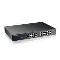 ZYXEL Switch 24x1000Mbps (12xPOE) Fémházas Menedzselhető, Rackes (24GbE port), GS1915-24EP-EU0101F Zyxel