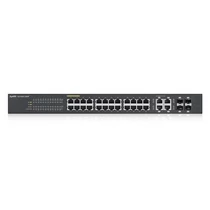 28 Port Smart Managed PoE Switch 24x Gigabit Copper PoE and 4x Gigabit dual pers