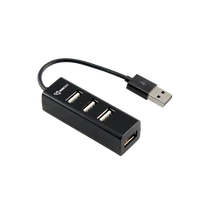 SBOX USB HUB, Fekete, 4xUSB 2.0 SBOX
