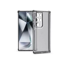 HAFFNER Matrix clear kameravédős szilikon tok S24 Ultra (füst fekete) HAFFNER