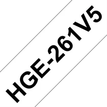 BROTHER szalag HGe-261, Fehér alapon Fekete, Nagy sebességű, 36mm  1.4", 8 méter, 5db / csomag Brother