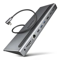AXAGON HMC-4KX3,  TRIPLE 4K DISPL (Többportos USB-C / . DisplayPort / 2x  HDMI 4K / 60Hz.) Axagon