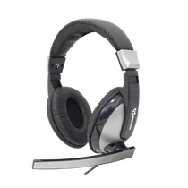 SBOX Fejhallgató, HEADSET + MICROPHONE, Black / Silver SBOX