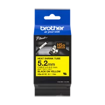 Brother szalag HSE-611E, Sárga alapon fekete, Zsugorcső, 5,2mm, 1,5m Brother
