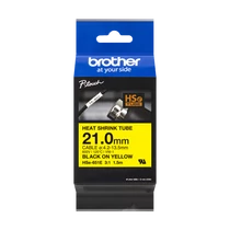 Brother szalag HSE-651E, Sárga alapon fekete, Zsugorcső, 21mm, 1,5m Brother