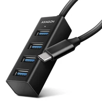 AXAGON HUE-M1C USB 3.2 Type-C 4 portos hub, fekete