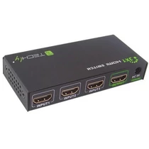 TECHLY HDMI switch, 3 in 1 out, 4K Ultra HD, IR Techly