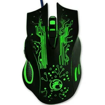 IMICE Vezetékes egér optikai, gaming X9, 3200dpi, USB, Fekete Genius