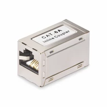 SHIELDED RJ45 COUPLER CAT6A ETHERNET COUPLER F/F