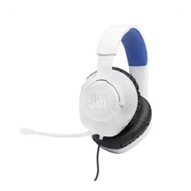 JBL Quantum 100P Console (Vezetékes, gaming fejhallgató levehető mikrofonnal), Fehér / Kék JBL