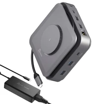 USB-C DOCK DUAL 4K HDMI GAN 140W PD3.1 POWER ADAPTER