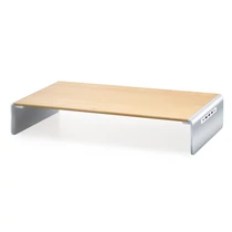 WOOD MONITOR STAND WITH DOCKING STATION