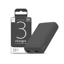 JUICE UNIVERZÁLIS HORDOZHATÓ, ASZTALI AKKUMULÁTOR TÖLTŐ - ECO 3 POWER BANK - 2XUSB +TYPE-C - 10.000 MAH - SZÜRKE HAFFNER