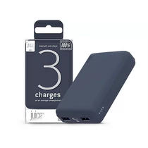 JUICE UNIVERZÁLIS HORDOZHATÓ, ASZTALI AKKUMULÁTOR TÖLTŐ - ECO 3 POWER BANK - 2XUSB +TYPE-C - 10.000 MAH - SÖTÉTKÉK HAFFNER
