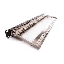 KELINE Patch Panel CAT.6A UTP 24 portos 1U Modular, Fekete KELine