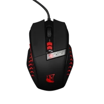 KONIX - DRAKKAR PC Runemaster Evo Egér Vezetékes Gaming 2500DPI, Fekete-Piros