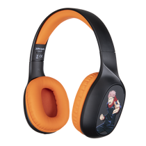 KONIX - JUJUTSU KAISEN 2.0 Fejhallgató Bluetooth Vezeték Nélküli Gaming Stereo Mikrofon, Fekete-Narancs KONIX
