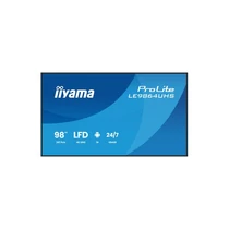 iiyama Prolite LFD 24 / 7, 98" 3840 x 2160, 16:9, 500cd, 6,5ms, 5000:1,HDMIx2 / USB-C / USBx2 / RS-232 / RJ45 / IR, LE9864UHS-B1AG Iiyama
