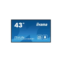 iiyama Prolite IPS 24 / 7 42.5", 3840x2160, 16:9, 800cd / m2, 8ms,1200:1, HDMIx2 / DP / USBx2 / RS232C / RJ45 / , LH4365UHSB-B1 Iiyama