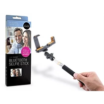 LED SOUND SELFIE HOLDER BLUETOOTHOS SZELFI BOT EXPONÁLÓ GOMBBAL - FEKETE HAFFNER