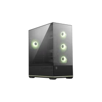MSI Ház Micro ATX PANO 110R PZ, 4xARGB ventilátor, Tápegység nélkül, üvegfalú, fekete MSI PCC