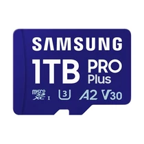 SAMSUNG Memóriakártya, PRO Plus microSDXC kártya 1TB, CLASS 10, UHS-I, U3, V30, A2, + Adapter, R180 / W130 SMG