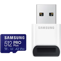 Samsung Pro Plus 512GB microSD (MB-MD512KB/WW) memória kártya kártyaolvasóval