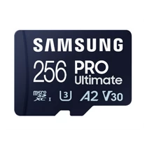 SAMSUNG Memóriakártya, PRO Ultimate 256GB, Class 10, V30, A2, Grade 3 (U3), R200 / W130 SMG