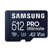 SAMSUNG Memóriakártya, PRO Ultimate 512GB, Class 10, V30, A2, Grade 3 (U3), R200 / W130 SMG