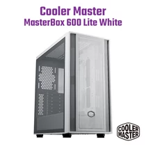 COOLER MASTER Ház ATX MasterBox 600 LITE, Tápegység nélkül, Üvegfalú, fehér Cooler Master