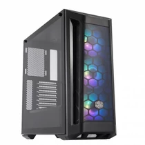 COOLER MASTER Ház Midi ATX MasterBox MB511 ARGB Tápegység nélkül, Fekete Üvegfalú