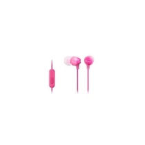 SONY MDREX15APPI.CE7, 18-22000 Hz, 16 ohm, 3.5 mm Jack, 1,2 m Vezetékes szilikonos Fülhallgató mikrofonnal, Rózsaszín Sony