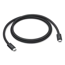 Ez az 1 méteres, fekete fonott borítású kábel gabalyodásmentesen tekerhető össze. Thunderbolt 5-kapcsolaton keresztül akár 120 Gb/s, Thunderbolt 3-, Thunderbolt 4- és USB 4-kapcsolaton keresztül akár 80 Gb/s, USB 3-kapcsolaton keresztül pedig akár 10 Gb/s
