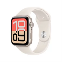 Apple Watch SE 3 Cellular 40mm Starlight Aluminium Case with Starlight Sport Band - M / L Apple