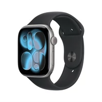 Apple Watch S11 Cellular 42mm Space Grey Aluminium Case with Black Sport Band - M / L Apple