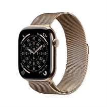 Apple Watch S11 Cellular 42mm Gold Titanium Case with Gold Milanese Loop Apple