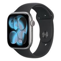 Apple Watch S11 Cellular 46mm Space Grey Aluminium Case with Black Sport Band - S / M Apple