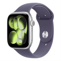 Apple Watch S11 Cellular 46mm Silver Aluminium Case with Purple Fog Sport Band - M / L Apple