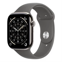 Apple Watch S11 Cellular 46mm Natural Titanium Case with Stone Grey Sport Band - S / M Apple