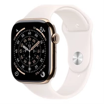 Apple Watch S11 Cellular 46mm Gold Titanium Case with Light Blush Sport Band - M / L Apple