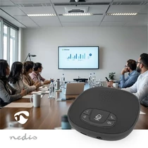 Nedis MICCWS126BK konferencia mikrofon, Bluetooth, mikrofon hatótávolsága: 10 m, akkumulátorról  / USB-ről táplált NEDIS