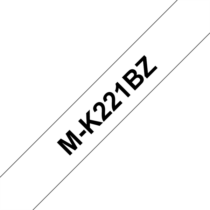 BROTHER szalag MK221BZ, Fehér alapon fekete, 9mm széles, 8m